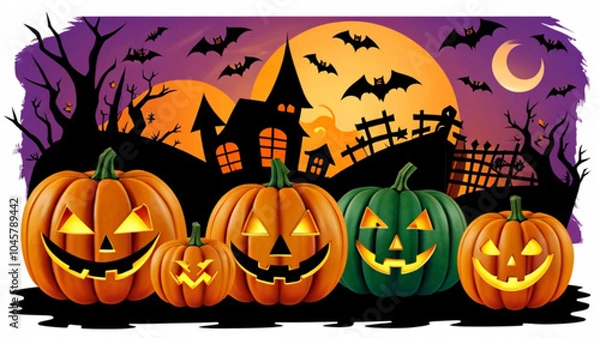 Fototapeta calabazas de hallowen