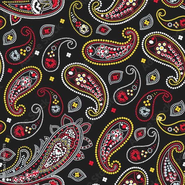 Fototapeta Paisley seamless pattern. Vector illustration