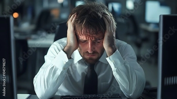 Obraz man having headache