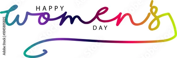 Fototapeta happy women's day, Women's Day card, background, 8 March. Vector, gradient color text