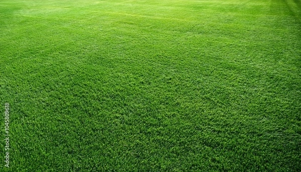 Fototapeta wide format background image of green carpet of neatly trimmed grass beautiful grass texture on bright green mowed lawn field grassplot in nature