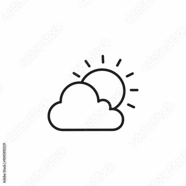 Fototapeta sun and cloud icon sign vector