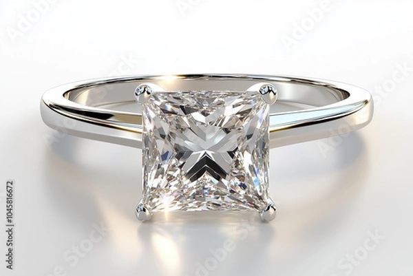 Obraz Princess Cut Diamond Engagement Ring