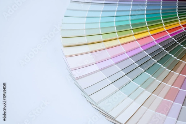 Obraz Color palette guide on white background
