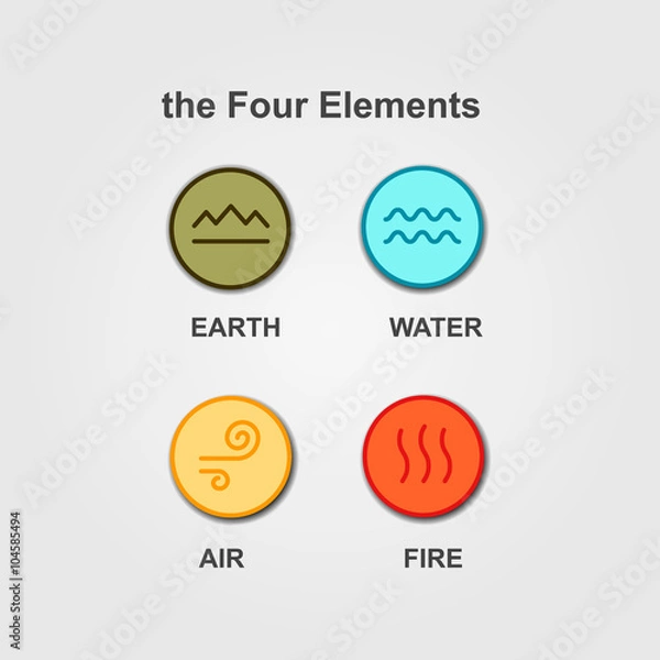 Fototapeta Set of 4 vector elements