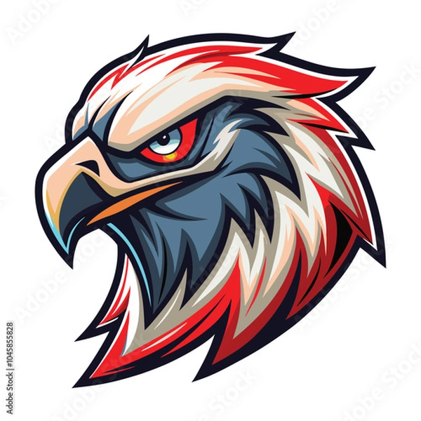 Obraz Angry Eagle Head Mascot Logo Design
