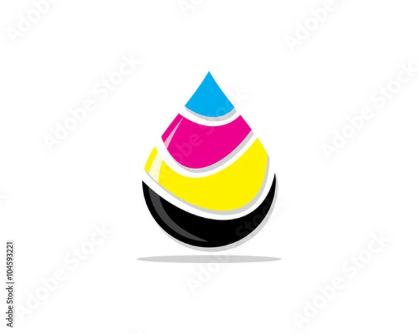 Obraz Kropla atramentu CMYK 1
