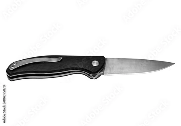 Obraz Pocket knife isolated on a white background