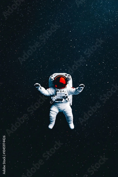 Fototapeta astronaut floating in space