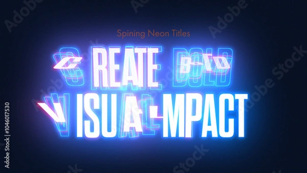 Fototapeta Spinning Neon Titles