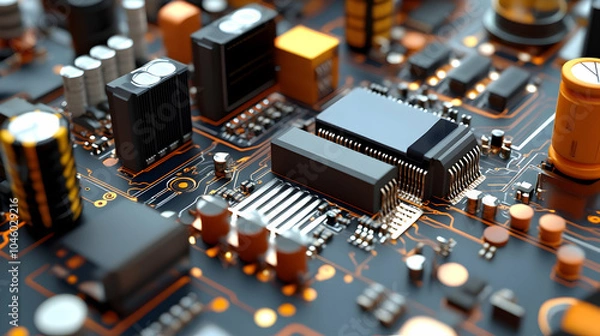 Fototapeta Step-down buck converter circuit reducing