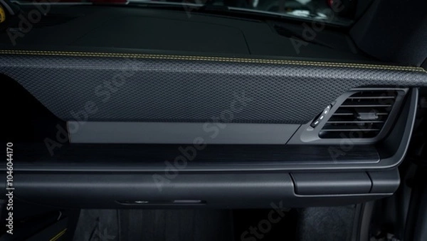 Obraz Black dashboard in a car