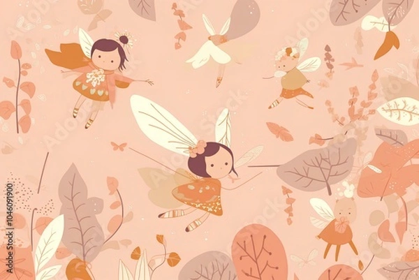 Fototapeta seamless pattern with birds