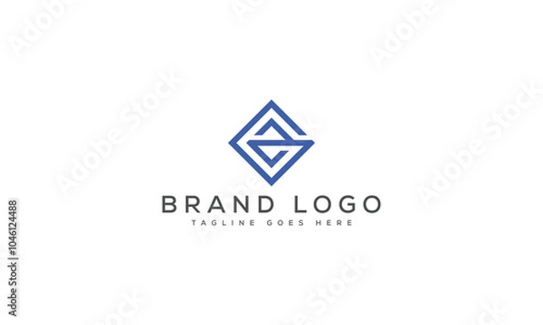 Fototapeta letter CS logo design vector template design for brand.