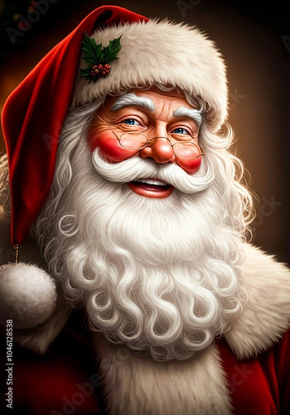 Obraz Santa Claus smiling happily