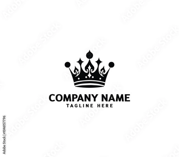 Fototapeta Vector abstract crown logo design. kings crown vector logo. Modern element sign. Royal luxury symbol