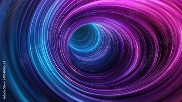 Obraz Colorful swirling vortex design with vibrant shades of blue and purple, abstract motion effect.