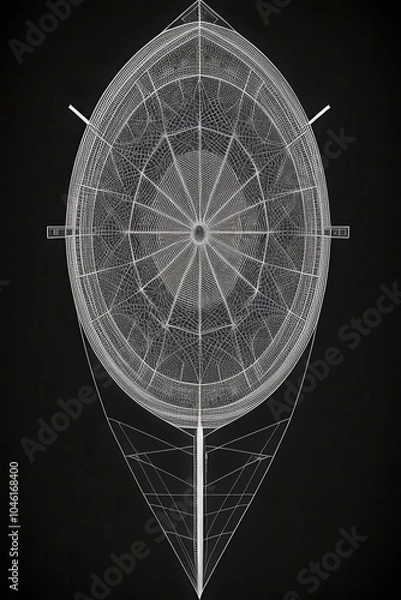 Fototapeta compass on black background