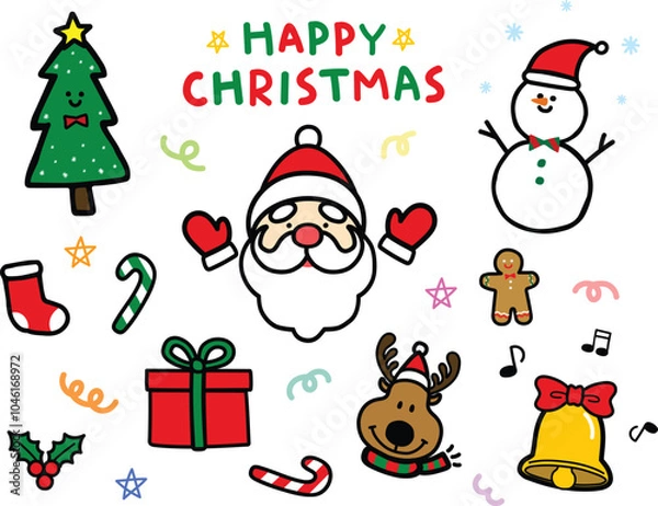 Obraz a collection of Christmas images
