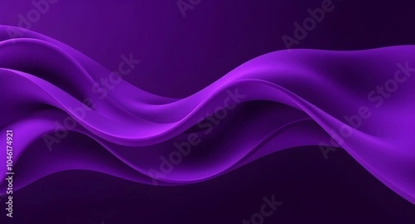 Obraz abstract 3d rendered purple waves background 