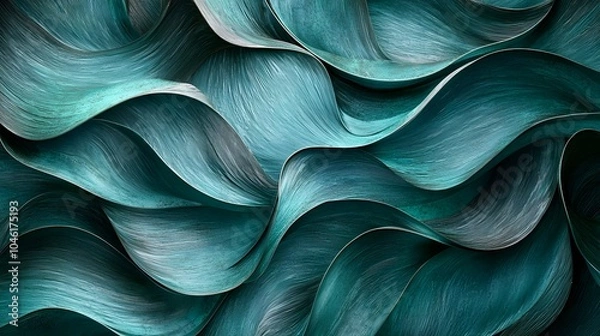 Fototapeta Flowing waves of color