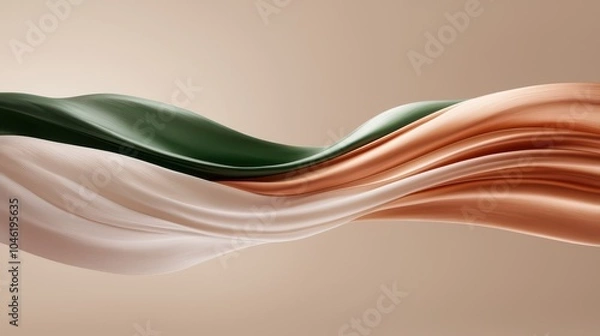 Fototapeta Flowing Fabric In Three Hues