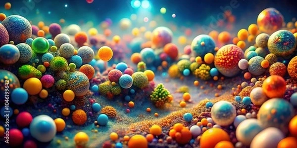Fototapeta Molecular Dreams: Fractal Atoms in a World of Science and Education