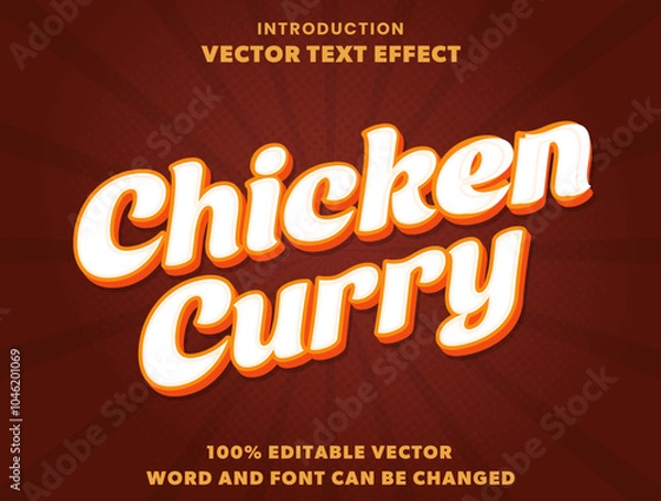 Fototapeta Editable text effect 3d cartoon menu tittle template style premium vector