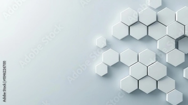 Fototapeta Intersecting hexagons forming a honeycomb structure, basic shapes, organic geometry