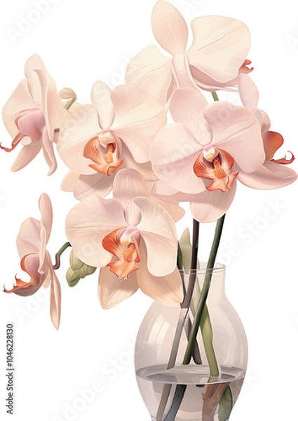 Obraz pink orchid isolated on white