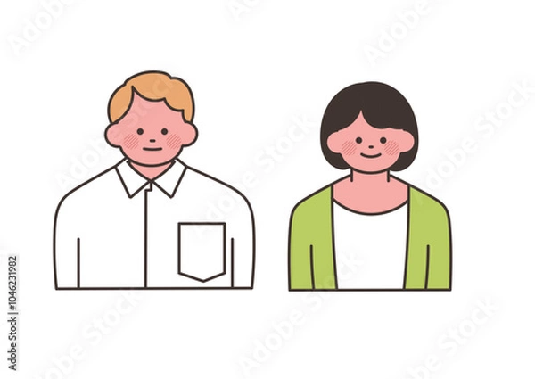 Fototapeta 若い夫婦のアイコン