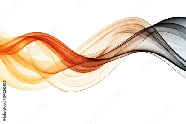 Fototapeta Colorful flowing abstract waves on a white background.