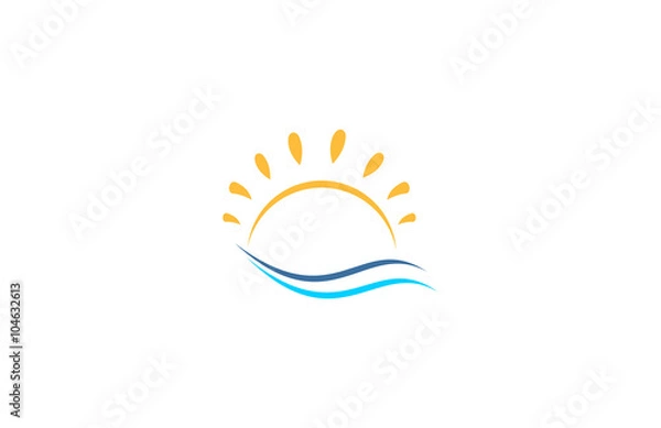 Obraz sun beach logo