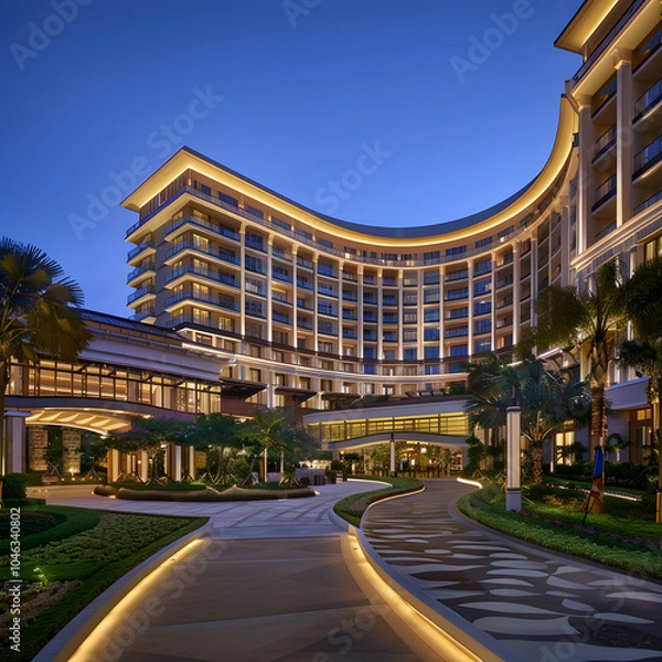 Obraz A Glimpse into Prestige and Relaxation: The JW Marriott Resort