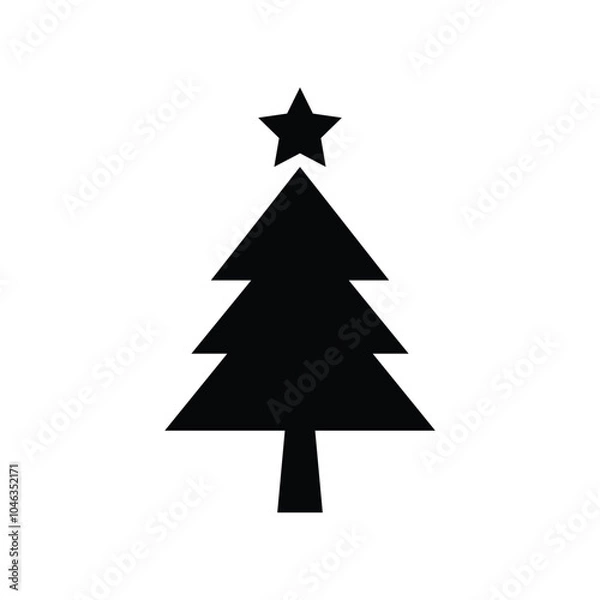 Obraz christmas tree silhouette