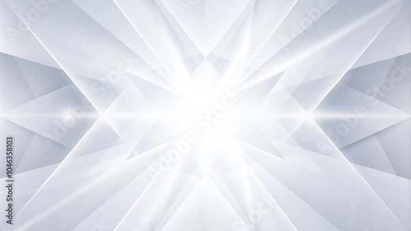 Fototapeta Grey blue teal green white abstract background geometry triangle, square, diagonal neon light, and layer element. For presentation, business, corporate,  festive, seminar, and talks.  white background