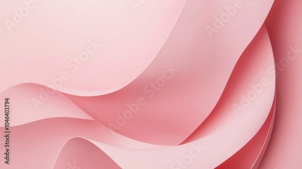 Fototapeta Photo of, Pink background with abstract swirls and curls for design, banner template
