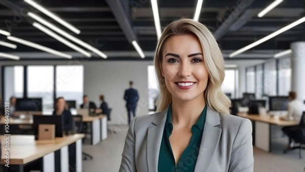 Obraz businesswoman professional standing confident in modern office 