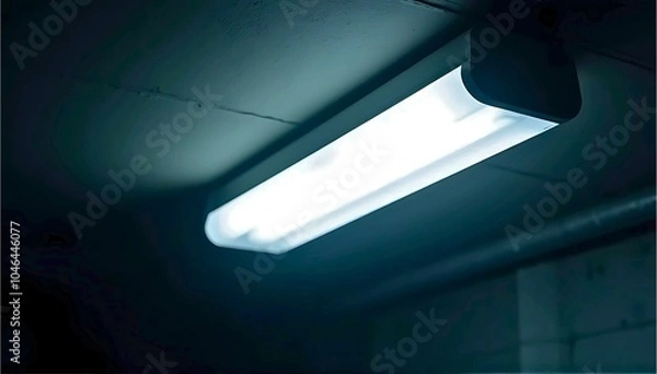 Fototapeta 蛍光灯と不気味な静けさ