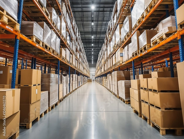 Obraz Magazyn z regałami