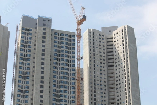 Obraz Images explaining the solidity and high-rise design of Korean apartments and the points of life