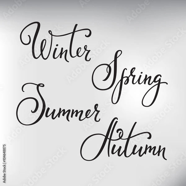 Fototapeta Vector Lettering seasons set