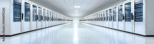 Fototapeta Modern Automated Storage Facility Interior View