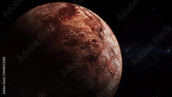 Fototapeta Makemake fictional planet view star space