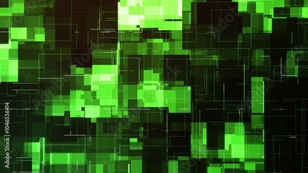 Fototapeta Green color tech line background