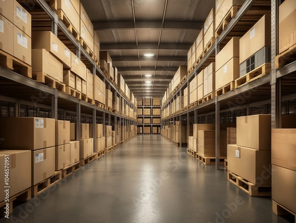 Obraz Magazyn z regałami