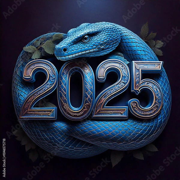 Obraz 2025년 음력 새해 푸른 뱀 