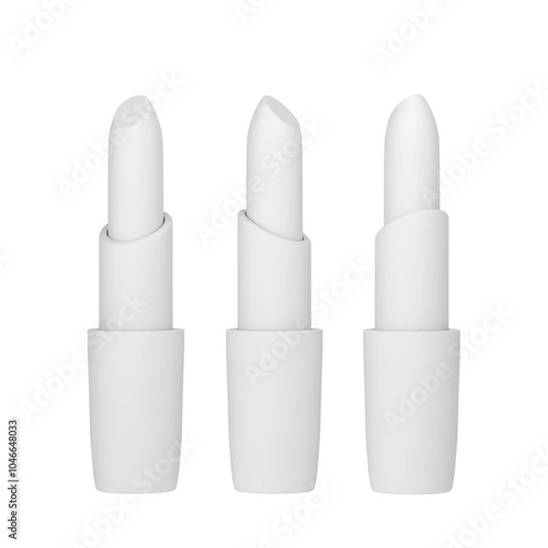 Fototapeta 3D lipstick in white color