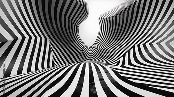 Fototapeta Diagonal Stripes in Futuristic Design and Geometric Abstraction