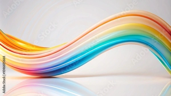 Fototapeta Digital technology abstract modern digital line poster web page PPT background. Abstract colorful background, transparent gradient stained glass background 3D rendering